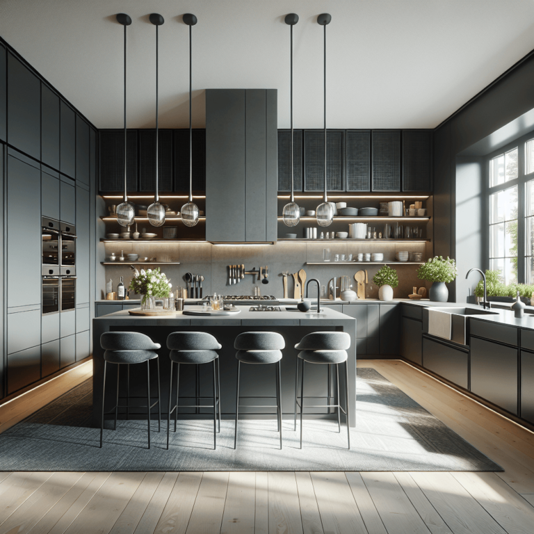 anthrazitfarbene Amerikanische Küche-Stuttgart