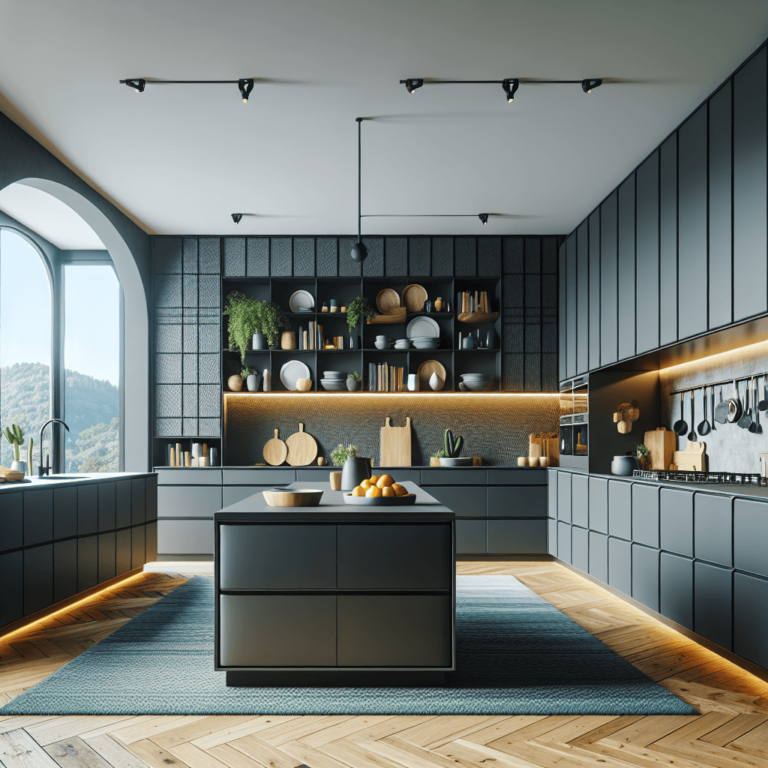 anthrazitfarbene Anrichte Küche-Stuttgart