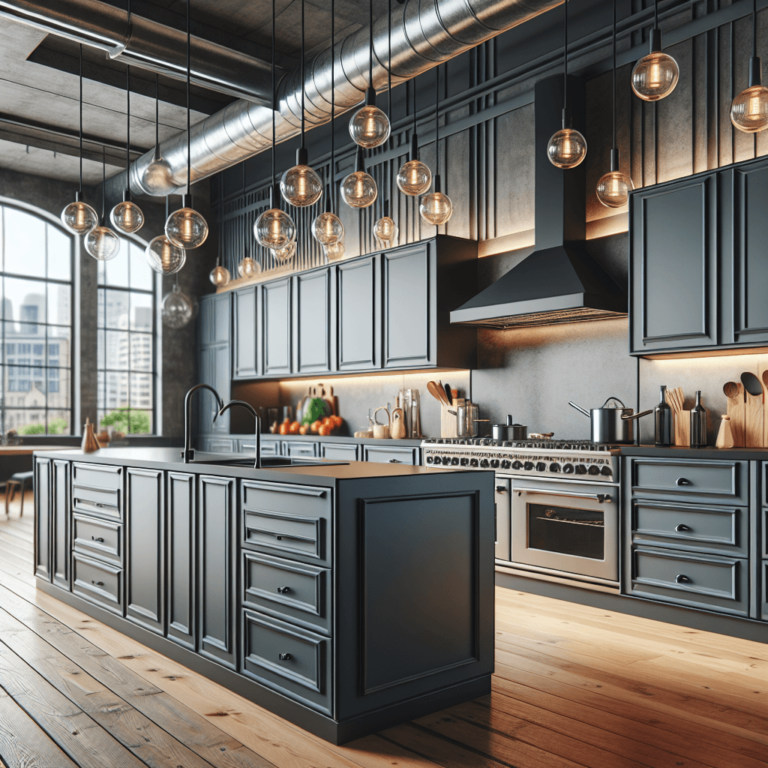 anthrazitfarbene Industrial Style Küche-Stuttgart