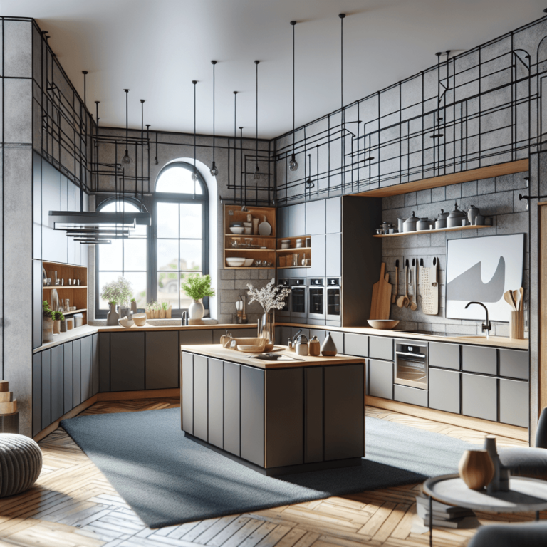 anthrazitfarbene Küche in U-Form-Stuttgart