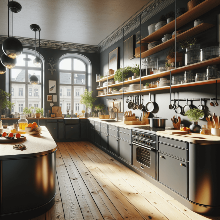 anthrazitfarbene Retro Küche-Stuttgart