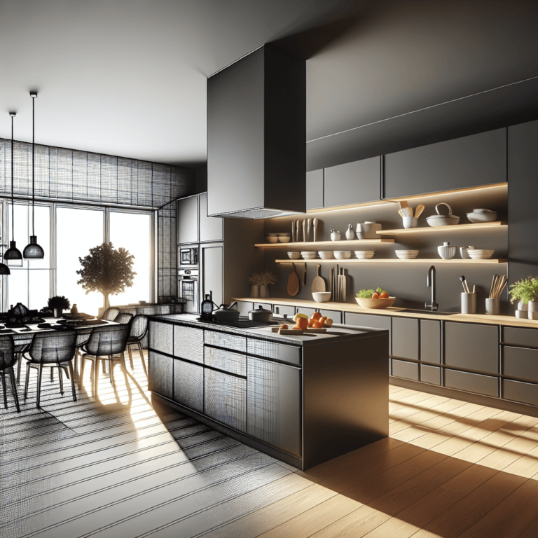 anthrazitfarbene einzeilige Küche-Stuttgart