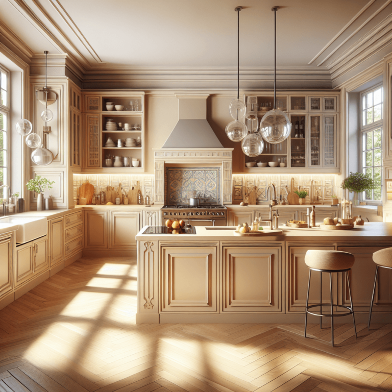 beige Küche im Art-Deco-Stil-Stuttgart