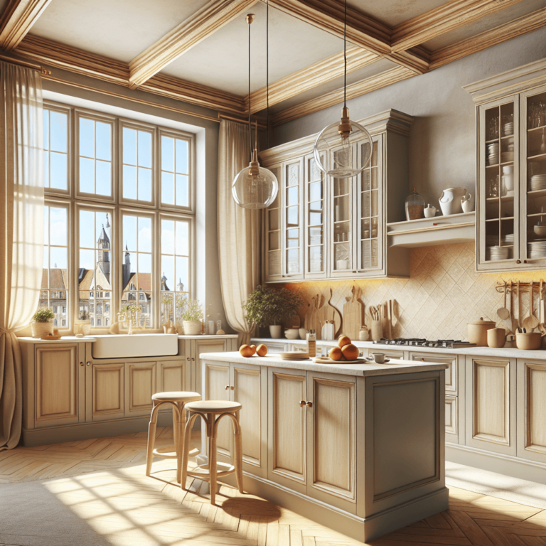 beige Küche im Shabby Chic Stil-Stuttgart