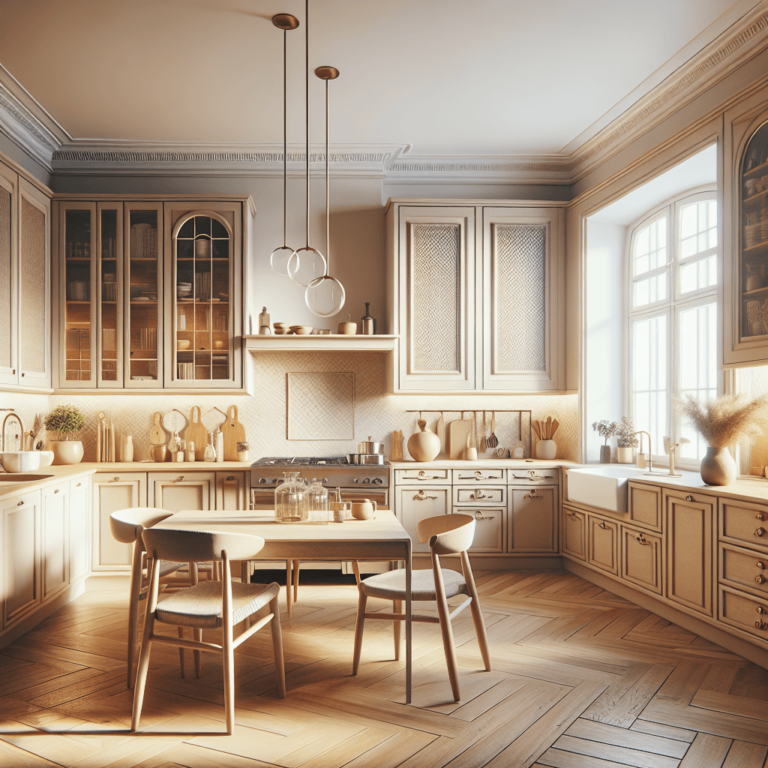 beige Küche im Vintage Chic Stil-Stuttgart