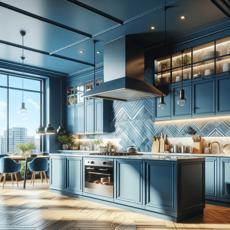 blaue Amerikanische Küche-Stuttgart