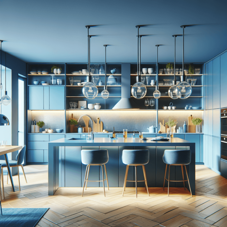 blaue Barrierefreie Küche-Stuttgart