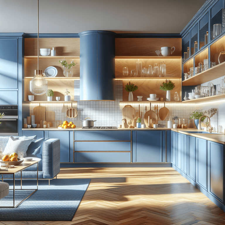 blaue Einbauküche-Stuttgart