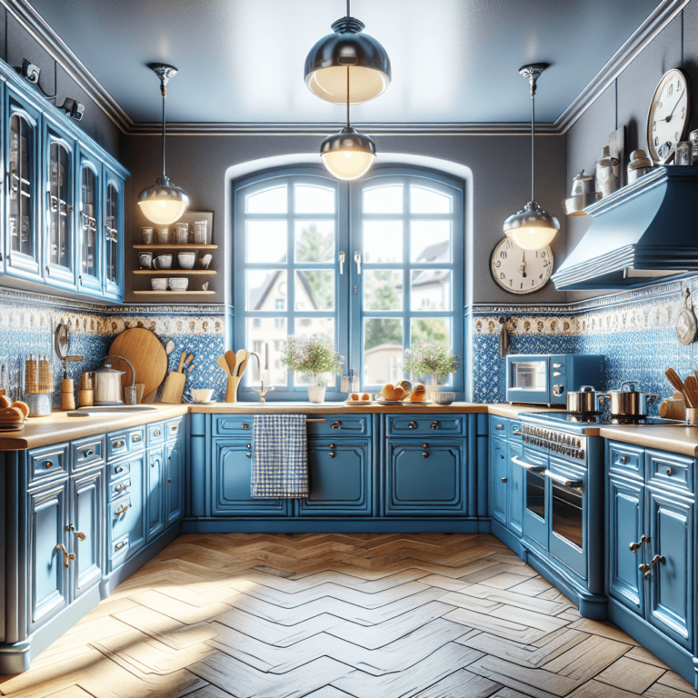 blaue Retro Küche-Stuttgart