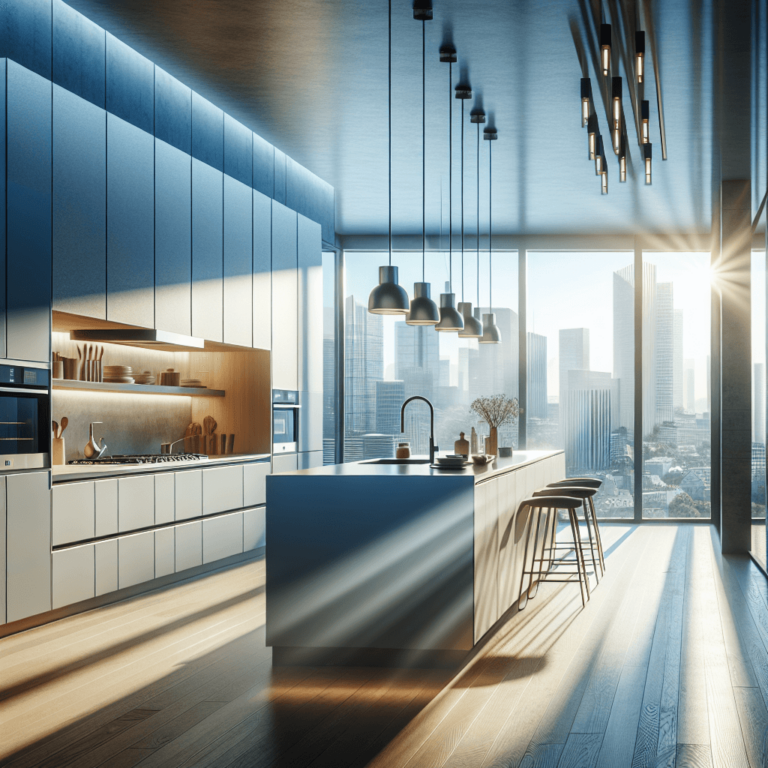 blaue Singleküche-Stuttgart