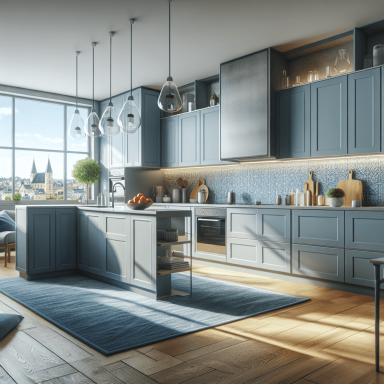 blaugraue Anrichte Küche-Stuttgart