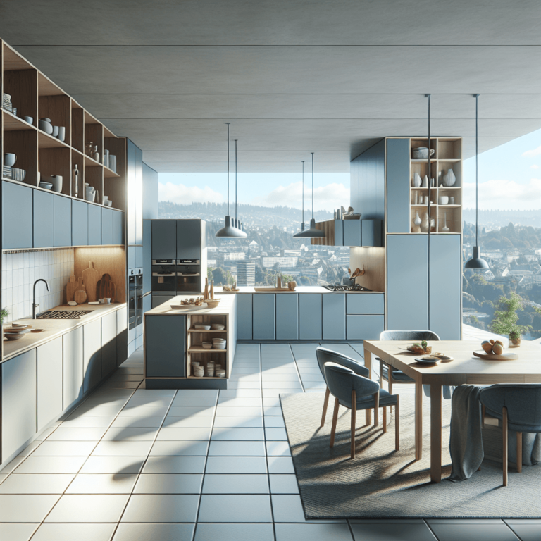 blaugraue Modulare Küche-Stuttgart
