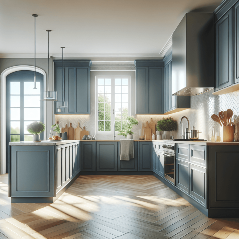 blaugraue Singleküche-Stuttgart