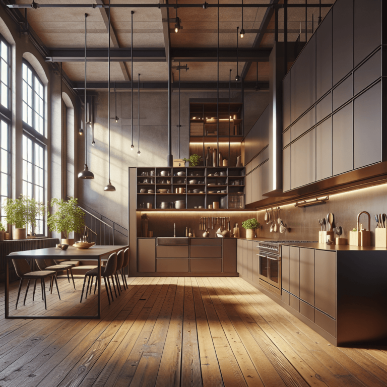 braune Industrial Style Küche-Stuttgart