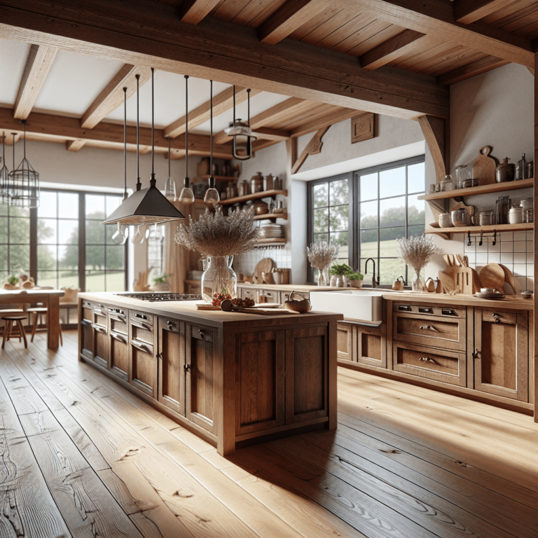 braune Küche im Bauernhausstil-Stuttgart