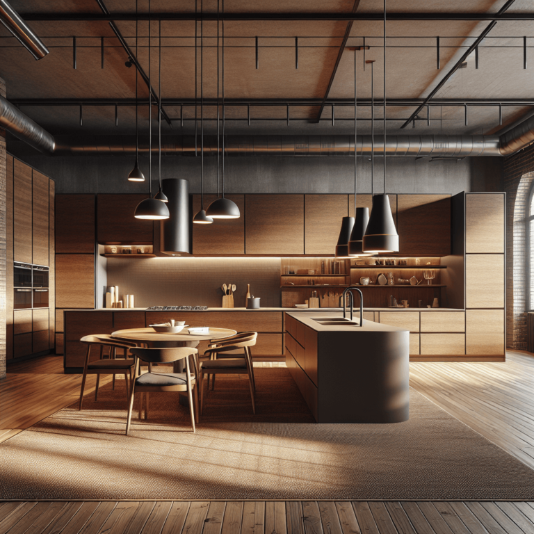 braune Küche im Loftstil-Stuttgart