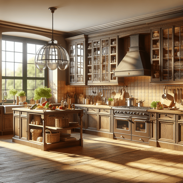 braune Küche im Vintage Chic Stil-Stuttgart