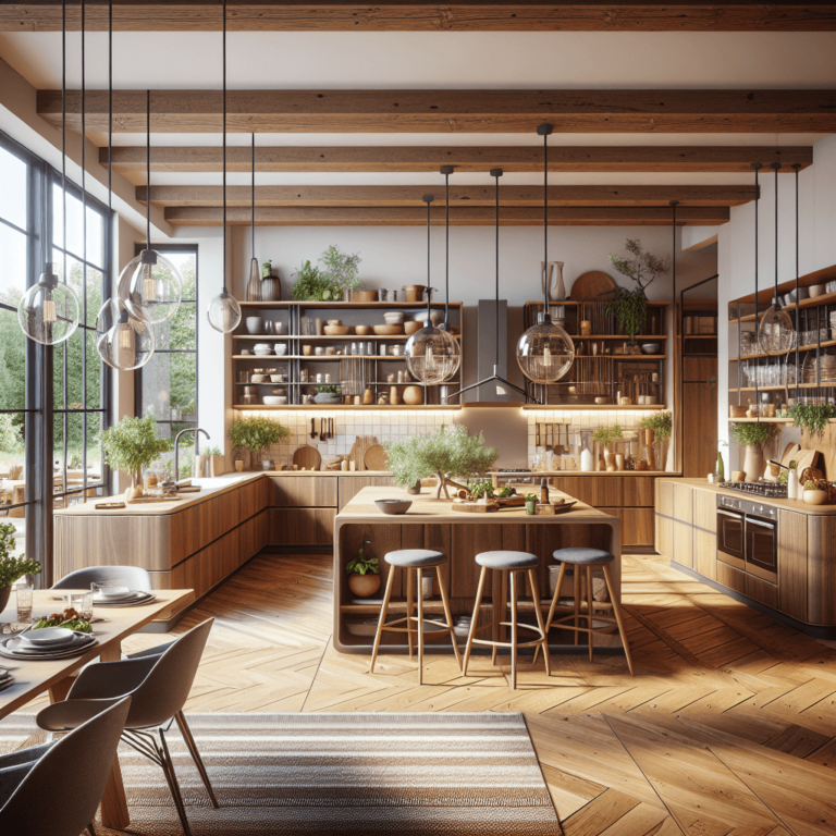 braune Küche im skandinavischen Stil-Stuttgart