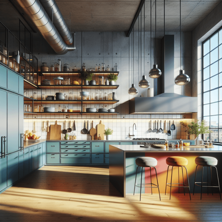 bunte Industrial Style Küche-Stuttgart