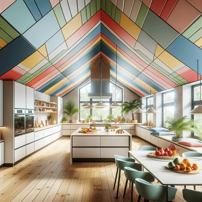 bunte Küche für Dachschräge-Stuttgart