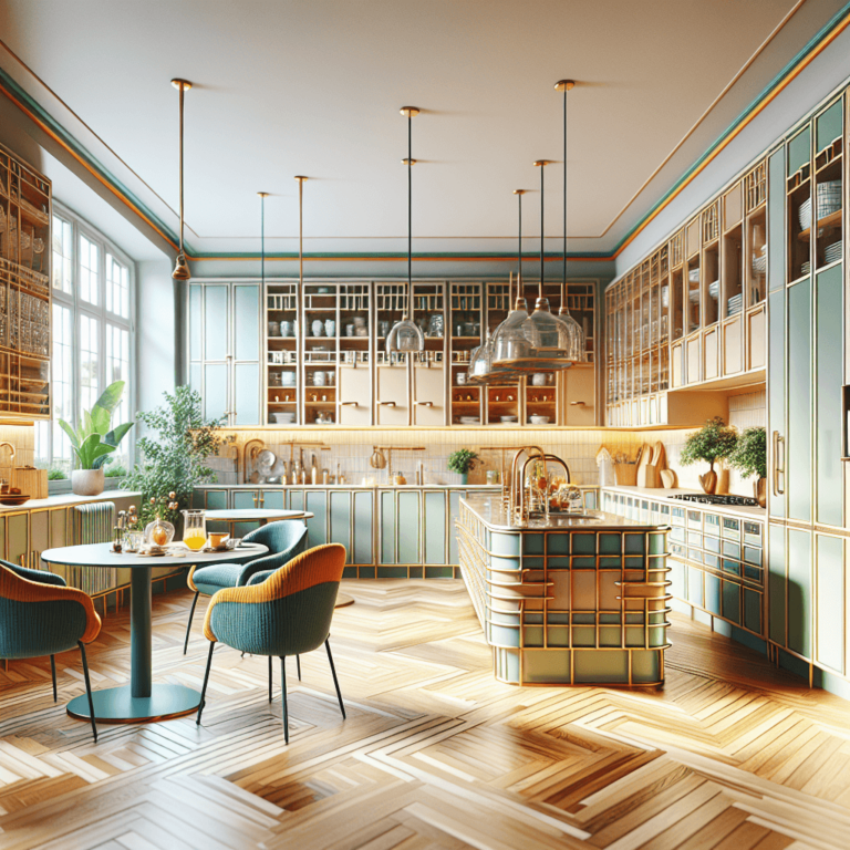 bunte Küche im Art-Deco-Stil-Stuttgart