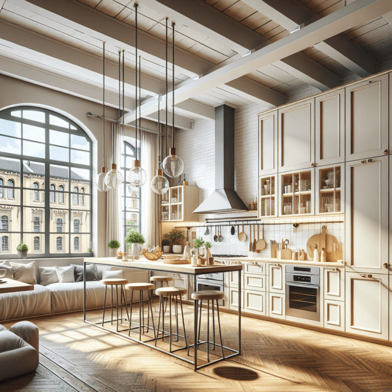 cremefarbene Industrial Style Küche-Stuttgart