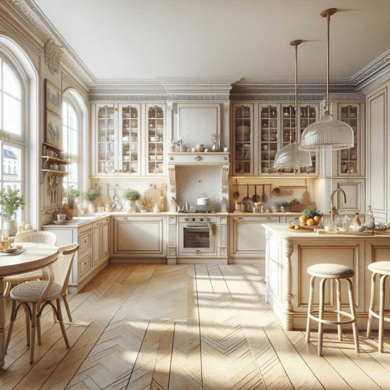 cremefarbene Küche im Shabby Chic Stil-Stuttgart