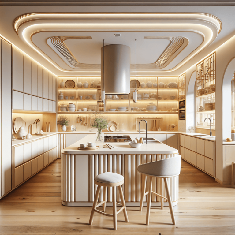 cremefarbene Küche im asiatischen Stil-Stuttgart