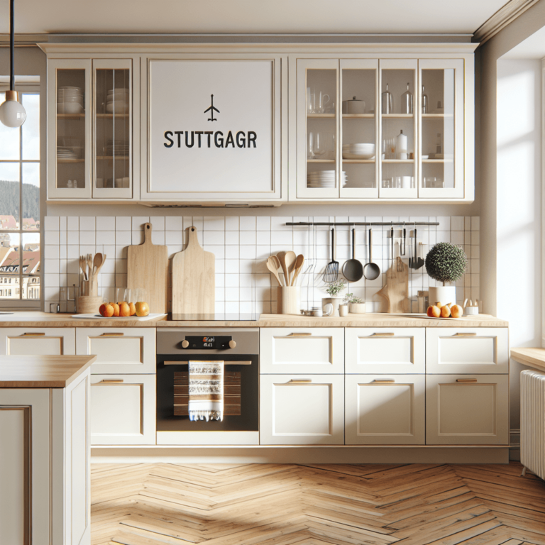 cremefarbene Küche im skandinavischen Stil-Stuttgart