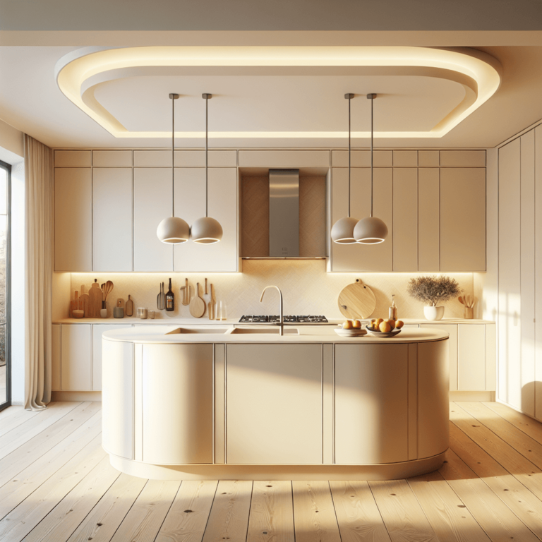 cremefarbene Küche in U-Form-Stuttgart