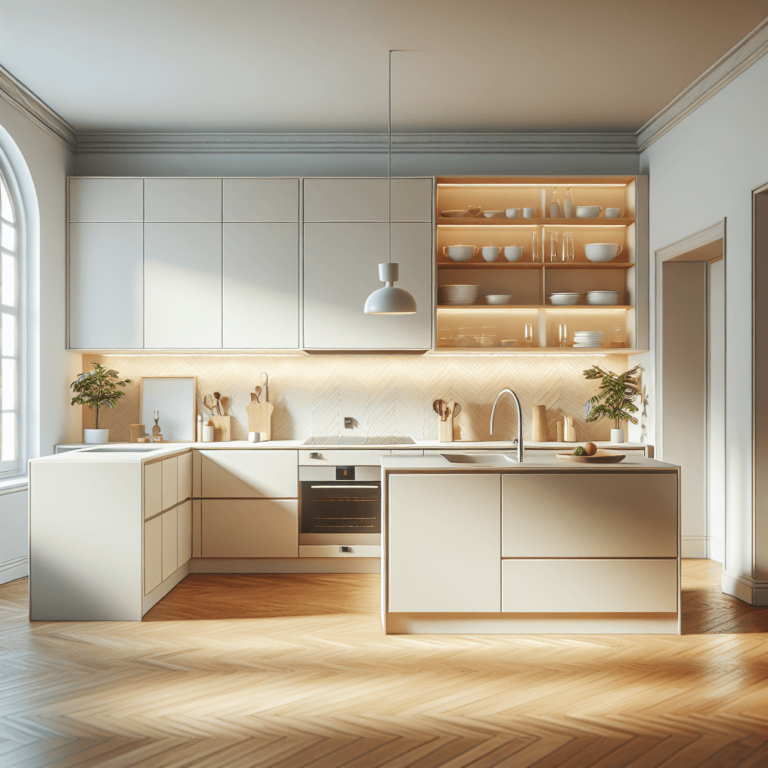 cremefarbene Minimalismus Küche-Stuttgart