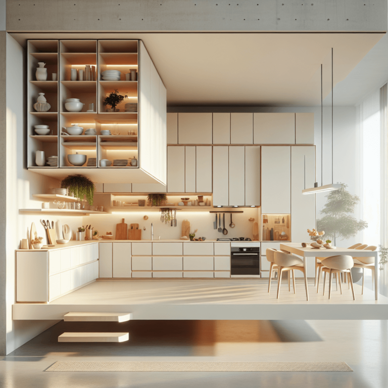 cremefarbene Schwebende Küche-Stuttgart