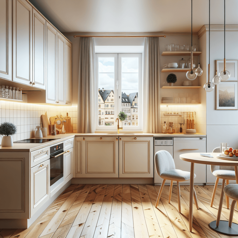 cremefarbene Singleküche-Stuttgart