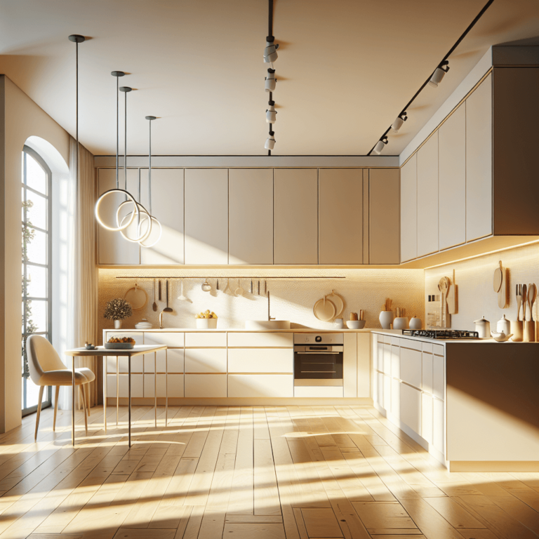 cremefarbene einzeilige Küche-Stuttgart