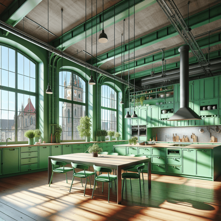 grüne Industrielle Küche-Stuttgart