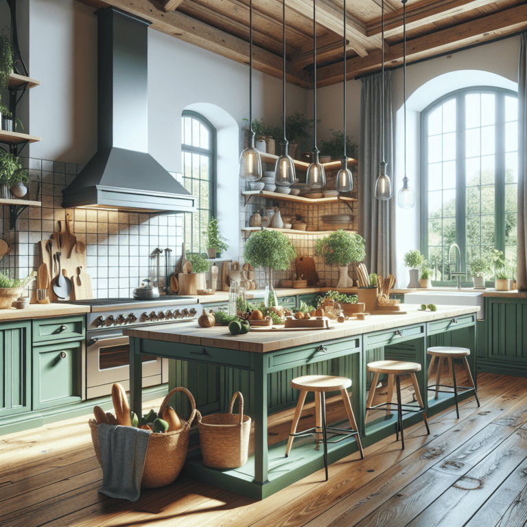 grüne Küche im Bauernhausstil-Stuttgart