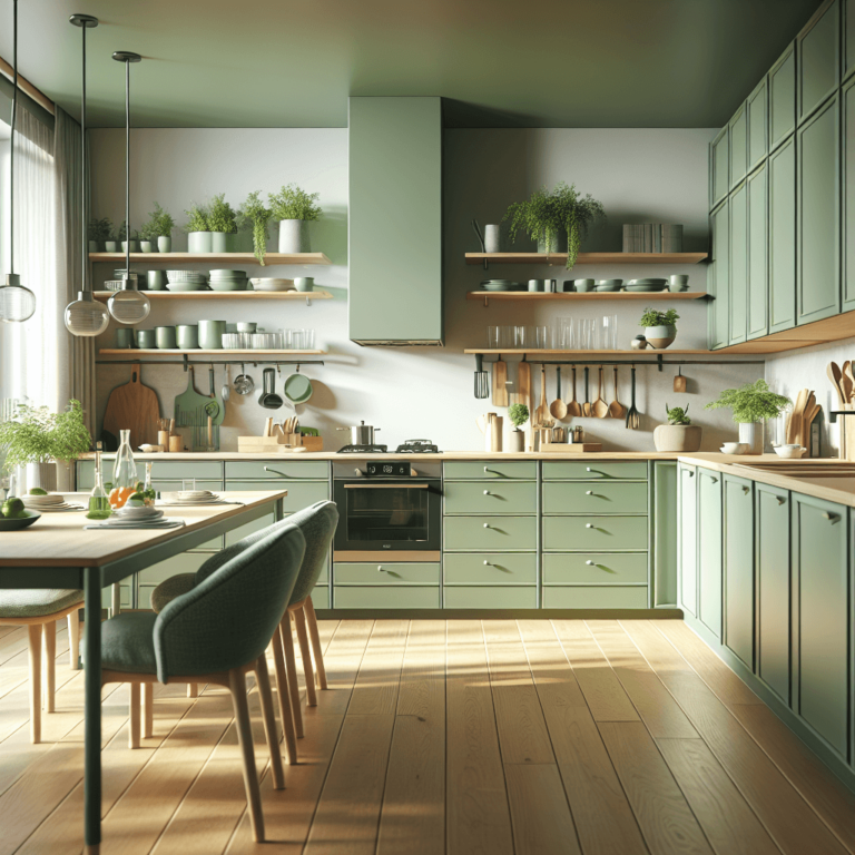 grüne Küche im skandinavischen Stil-Stuttgart