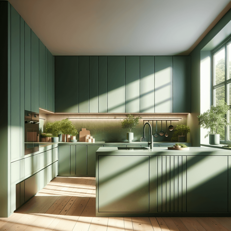 grüne Minimalismus Küche-Stuttgart