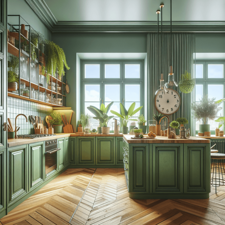 grüne Retro Küche-Stuttgart