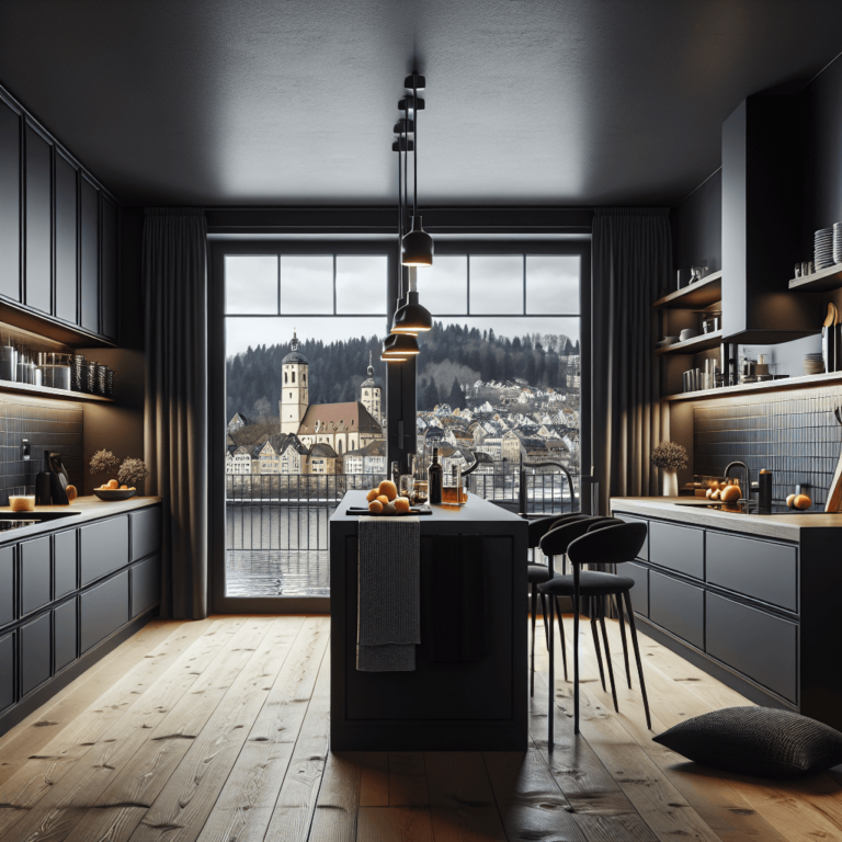 schwarze Barrierefreie Küche-Stuttgart