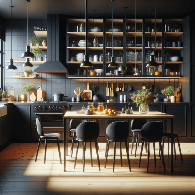 schwarze Küche im skandinavischen Stil-Stuttgart