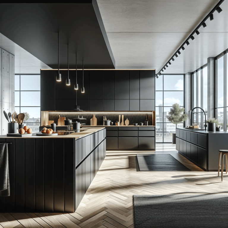 schwarze Minimalismus Küche-Stuttgart