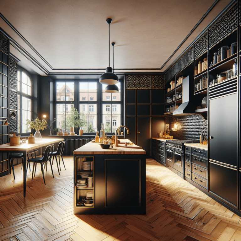 schwarze Retro Küche-Stuttgart