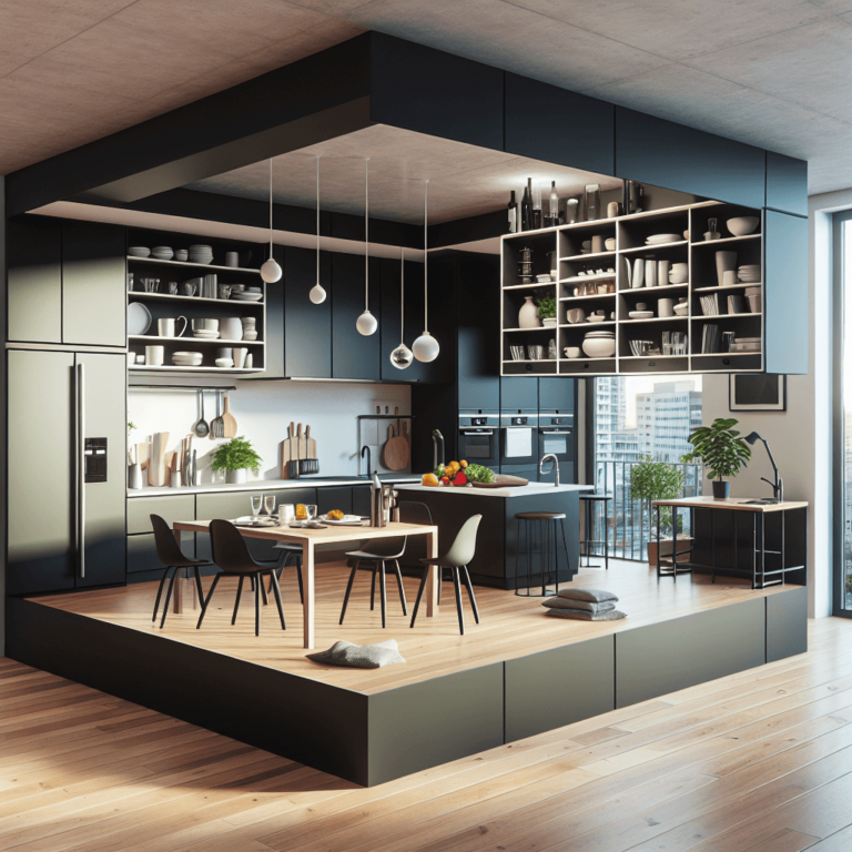 schwarze Schwebende Küche-Stuttgart