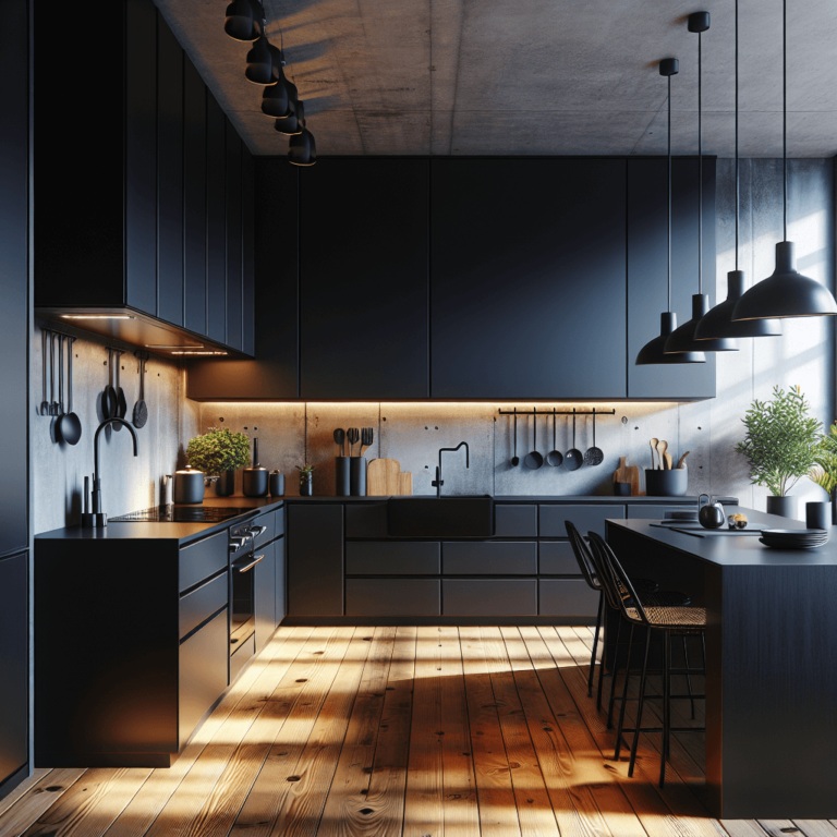 schwarze Wohnküche-Stuttgart