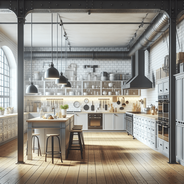 weiße Industrial Style Küche-Stuttgart