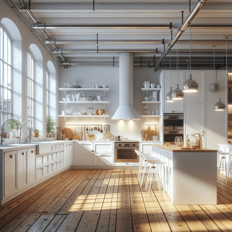 weiße Industrielle Küche-Stuttgart