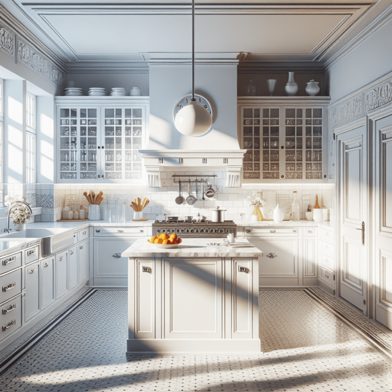 weiße Küche im Art-Deco-Stil-Stuttgart