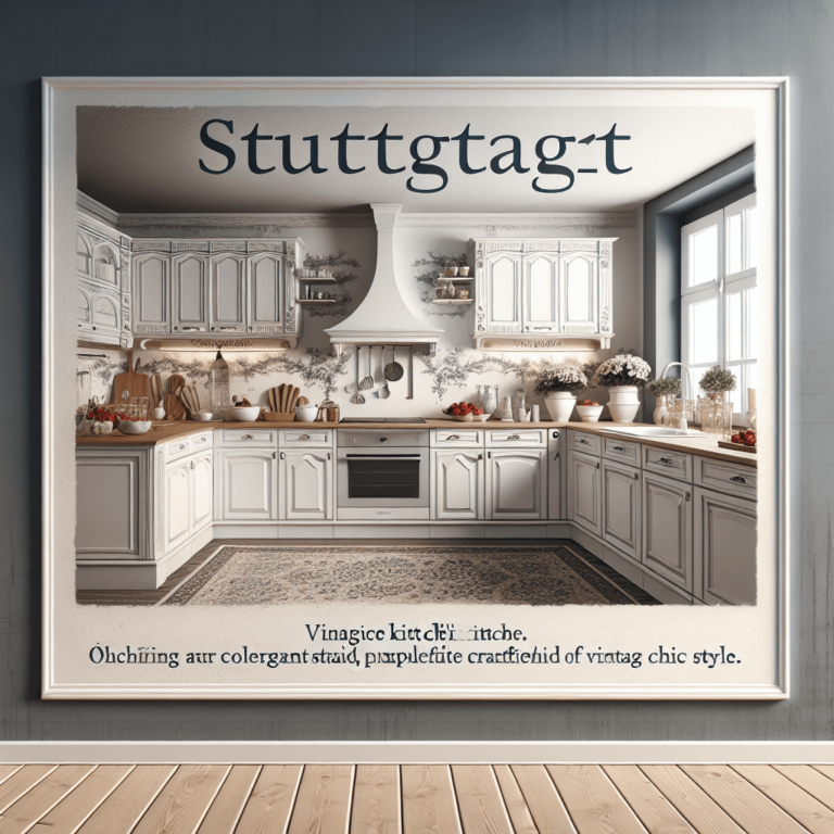 weiße Küche im Vintage Chic Stil-Stuttgart