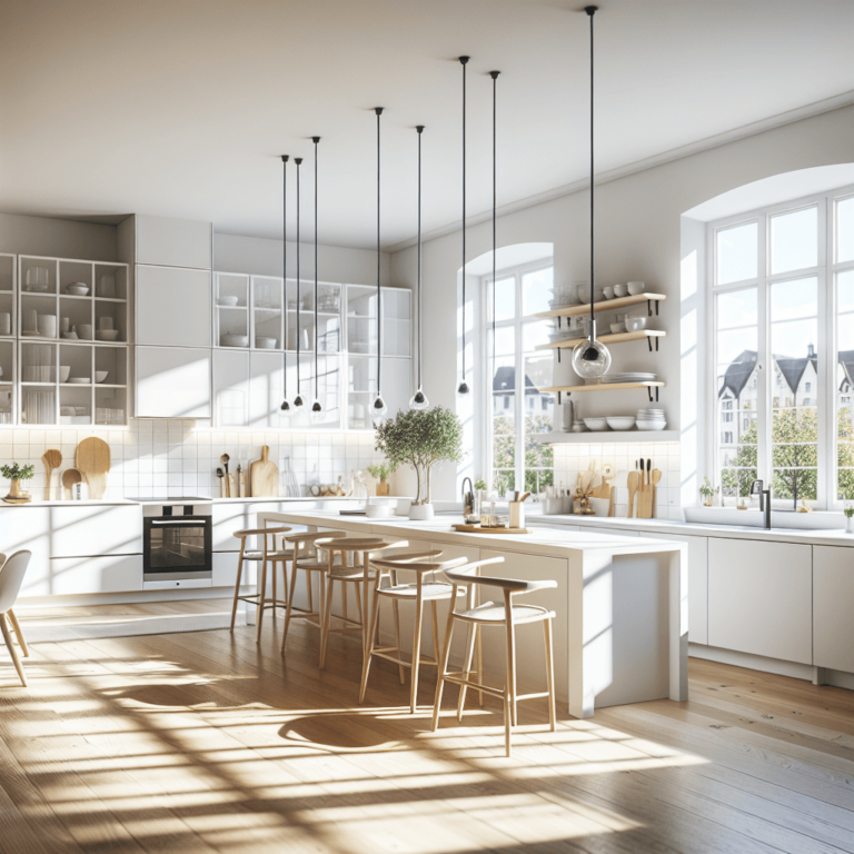 weiße Küche im skandinavischen Stil-Stuttgart